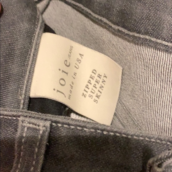 Joie Gray zipper super skinny jeans - Picture 3 of 4